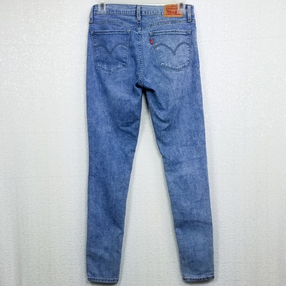 Levi's Super Skinny Distressed Jeans Light Wash 27 - Picture 2 of 7